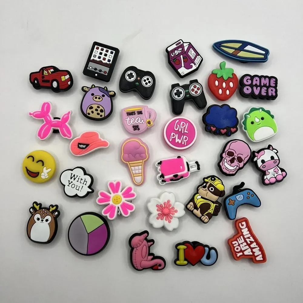 PVC Shoe Charms 30 pcs Lot for Shoe Decoration NEW Croc Paw Patrol Squishmellow